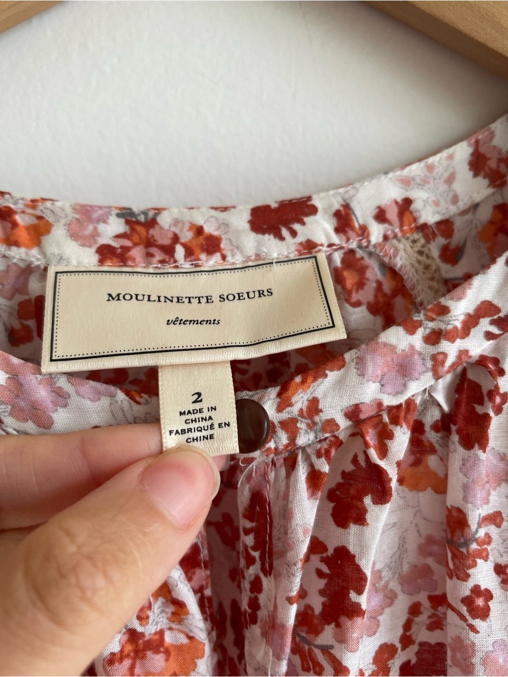 Moulinette Soeurs Anthropologie Floral Silk Cotton Top 2 Fairy Folk Ren Faire - Picture 3 of 6